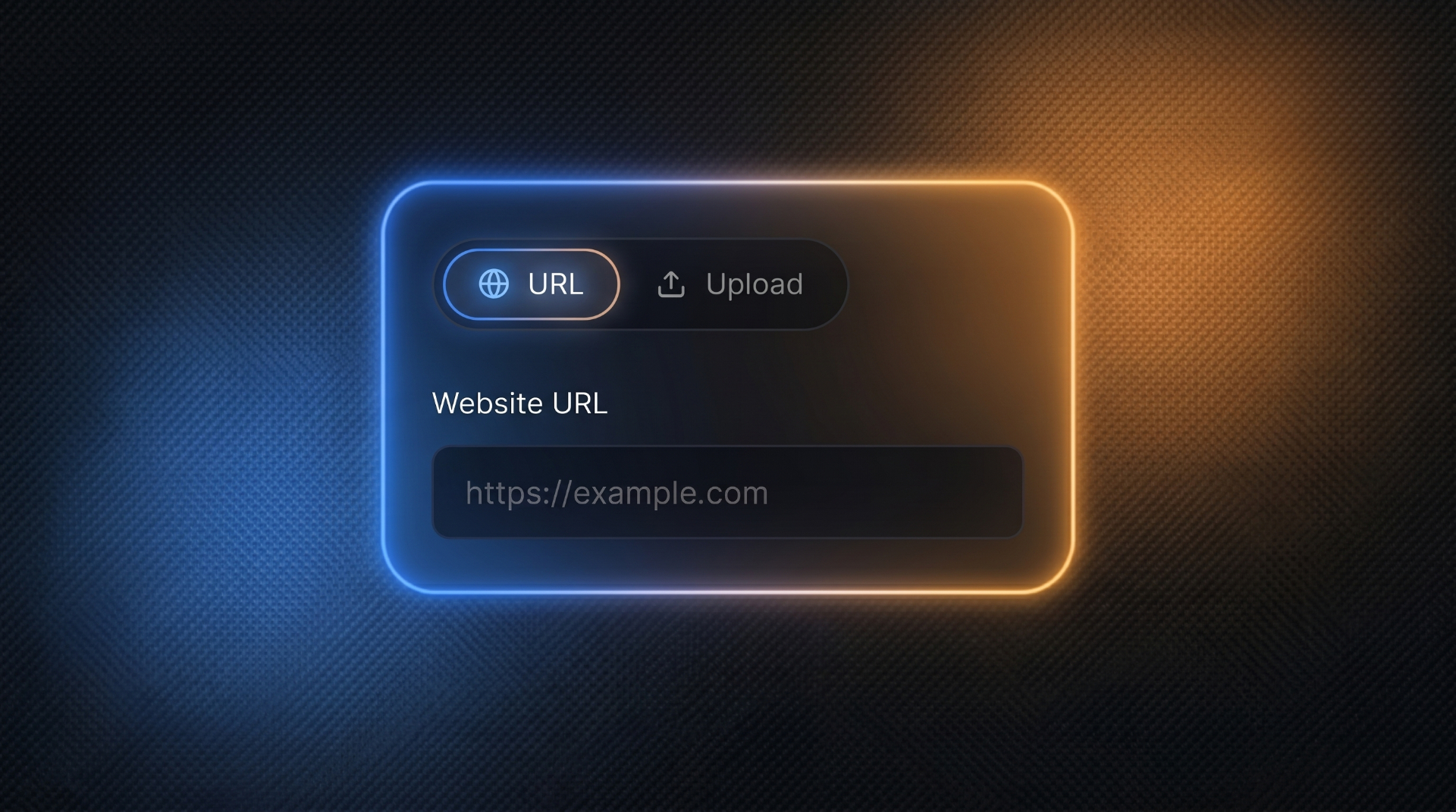 URL input mockup